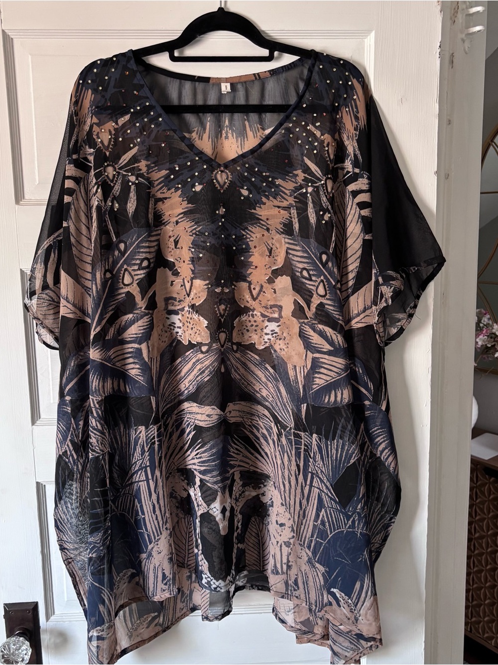 Sheer swim cover up